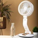 New Rechargeable Folding Table Fan with Led Light - Image 4