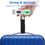 Digital Luggage Scale with Backlight, Electronic Portable Suitcase, Travel Weighing Scales Luggage Bag Hanging, -40%, 50kg, 110lb - Image 5