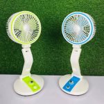 New Rechargeable Folding Table Fan with Led Light