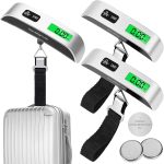 Digital Luggage Scale with Backlight, Electronic Portable Suitcase, Travel Weighing Scales Luggage Bag Hanging, -40%, 50kg, 110lb